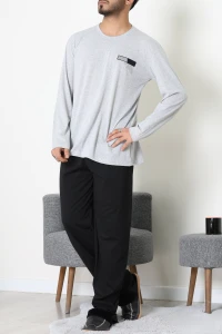 Bisiklet Yaka Erkek Pijama Takımı Grisiyah - 42157.1048.