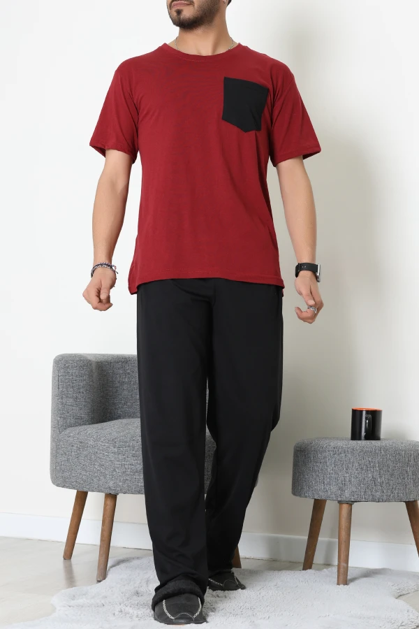Erkek Pijama Takımı Bordosiyah - 70605.1048.