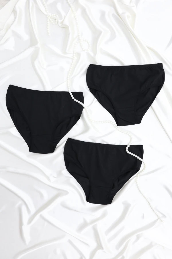 3'Lü Bato Külot Siyah - 1001.1783.