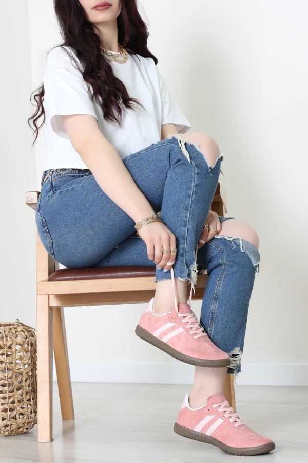 Süet Spor Ayakkabı Pembepudra - 31839.264.