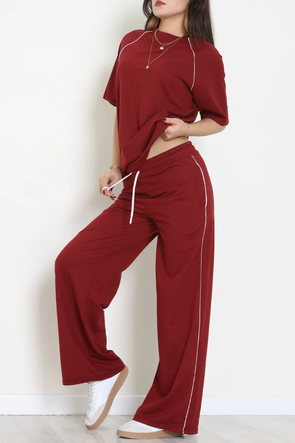 İki İplik Kadın Eşofman Takımı Bordo - 52211.1567.