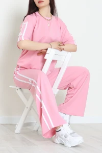 Kurdele Detaylı Eşofman Takımı Pembe - 52219.1857.