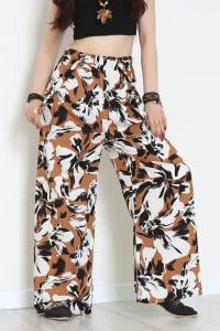 Desenli Dokuma Pantolon Camelbeyaz - 12333.1095.