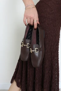 Tokalı Loafer Babet Kahvederi - 193.1846.