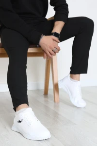 Baskılı Erkek Spor Ayakkabı Beyaz - 31914.264.