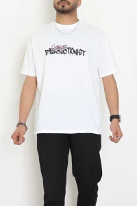 Wortex Oversize Erkek Tişört Beyaz - 31694.1878.