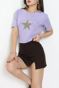 Suprem Baskılı Tişört Lila - 31885.1878.