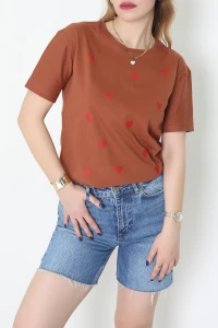 Suprem Baskılı Tişört Kiremit - 31890.1878.