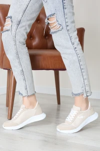 Baskılı Spor Ayakkabı Krem - 31911.264.