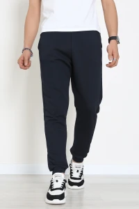 3 İplik Şardonsuz Paçası Ribanalı Erkek Eşofman Altı Lacivert - 42812.1878.