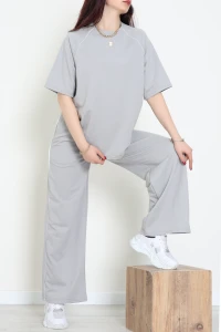 İki İplik Kadın Eşofman Takımı Gri - 52211.1567.