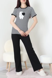 Kaşkorse Pijama Takımı Siyah - 52221.1567.