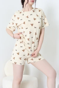 Alt Üst Aynı Şort Takım Bejkahve - 793.1287.