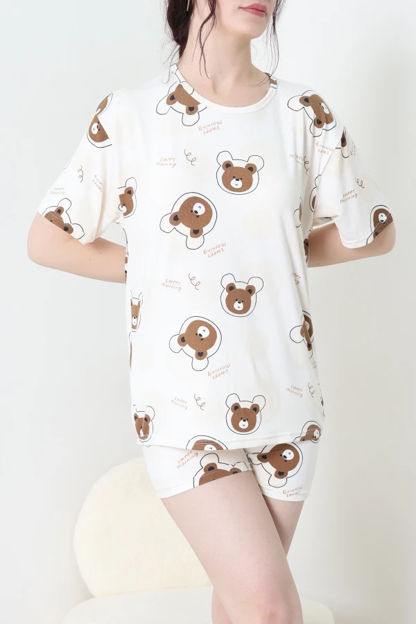 Alt Üst Aynı Şort Takım Kremayı - 793.1287.