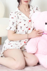 Bürümcük Fırfırlı Şortlu Pijama Takımı Bejayı - 149.1287.