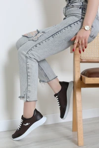 Baskılı Spor Ayakkabı Kahve - 31911.264.