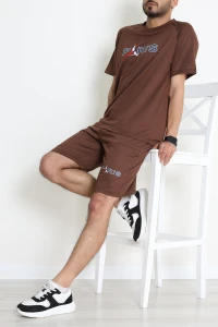 İki İplik Erkek Şortlu Takım Kahve - 71106.1937.