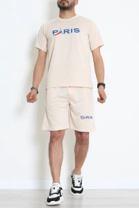 İki İplik Erkek Şortlu Takım Bej - 71106.1937.