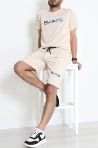 İki İplik Erkek Şortlu Takım Bej - 71106.1937.