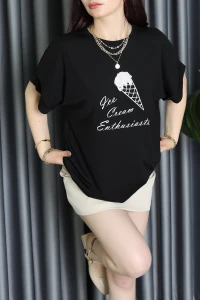 Baskılı Tişört Siyah - 30697.396.