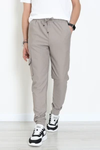 Kargo Cepli Ottoman Kumaş Erkek Eşofman Altı Vizon - 42653.1937.