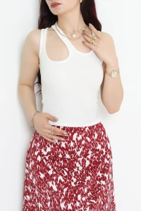 Omuz Dekolteli Kaşkorse Body Ekru - 71067.1748.