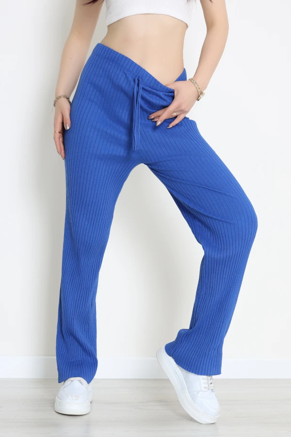 Bağcıklı Kaşkorse Pantolon Saks - 71068.1748.