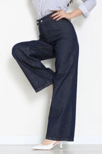 Cepsiz Pensli Palazzo Kot Pantolon Lacivert - 31601.1184.