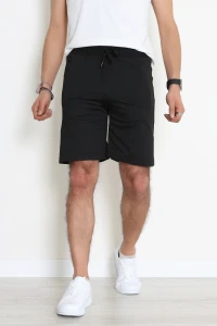 2 İplik Gizli Cepli Erkek Şort Siyah - 71082.2066.