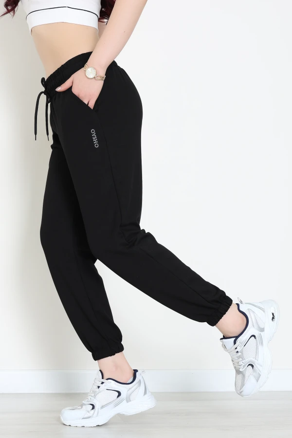 Modal Baskılı Eşofman Altı Siyah - 71113.102.