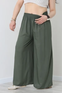 Battal Dokuma Viskon Pantolon Haki - 71111.1992.