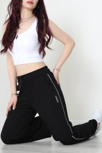 Modal Baskılı Eşofman Altı Siyah - 71115.102.