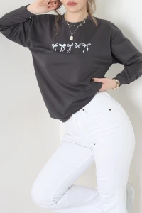 2 İplik Baskılı Sweat Antrasit - 42718.1878.