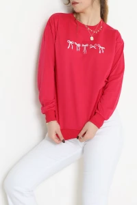2 İplik Baskılı Sweat Fuşyaekru - 42718.1878.