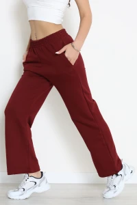 3 İplik Şardonsuz Stoperli Eşofman Altı Bordo - 52020.1878.