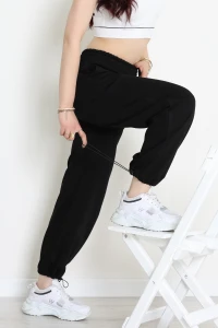 3 İplik Şardonsuz Stoperli Eşofman Altı Siyah - 52020.1878.