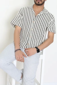 Jakar Örme Çizgili Erkek Gömlek Siyahçizgi - 71098.1947.