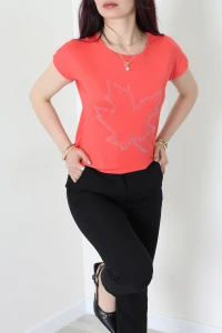 Yaprak Desenli Bluz Yavruağzı - 43984.599.