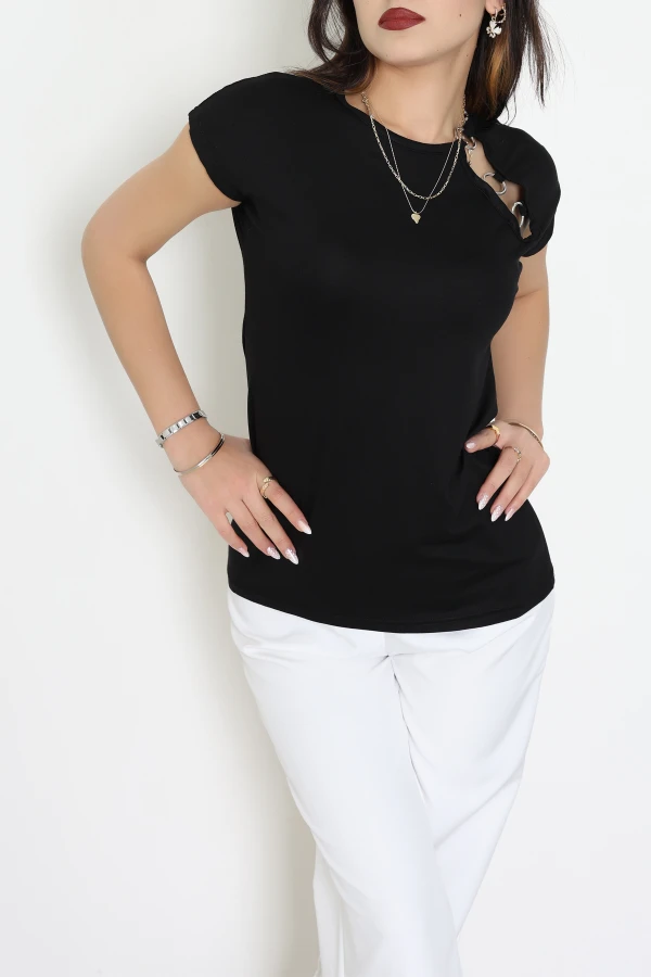 Halka Detaylı Bluz Siyah - 43989.599.