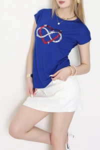 Kalp Baskılı Bluz Saks - 43997.599.