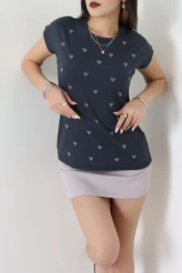 Taşlı Viskon Bluz Antrasit - 70387.599.