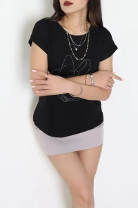 Taş İşlemeli Viskon Bluz Siyah - 70651.599.