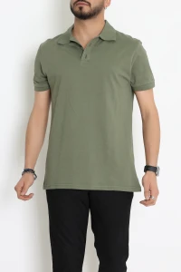 Gömlek Yaka Erkek Tişört Haki - 21844.200.