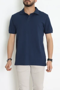 Gömlek Yaka Erkek Tişört Lacivert - 21844.200.