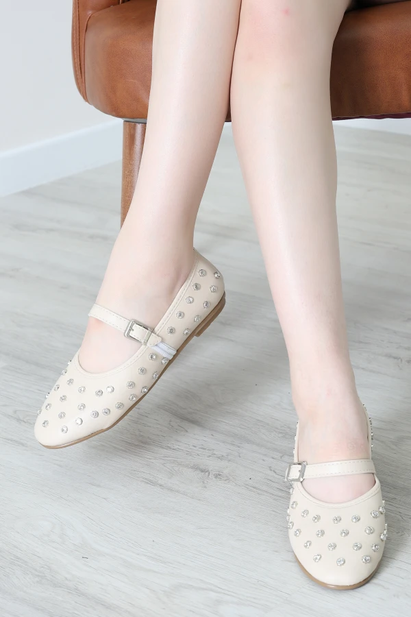 Zımba Kemerli Babet Bej - 32006.1932.