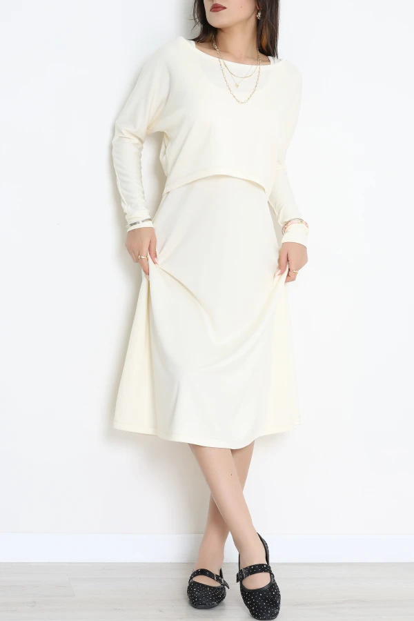 Elbiseli Kumaş Takım Bej - 4179.1247.