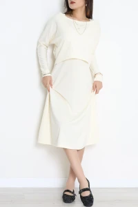 Elbiseli Kumaş Takım Bej - 4179.1247.