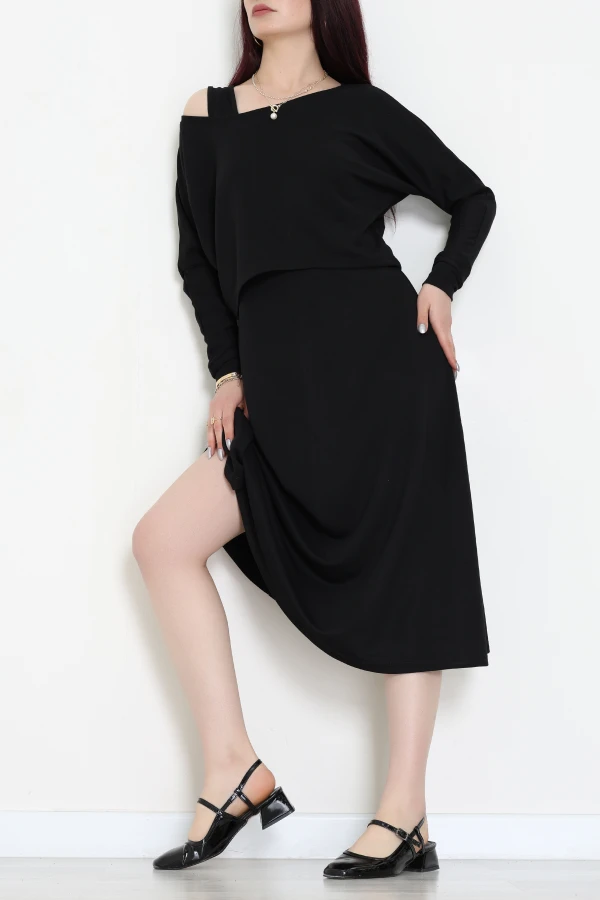 Elbiseli Kumaş Takım Siyah - 4179.1247.