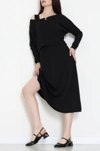 Elbiseli Kumaş Takım Siyah - 4179.1247.