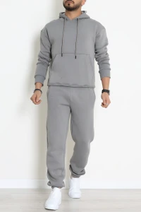 3 İplik Erkek Eşofman Takımı Gri - 42613.1878.